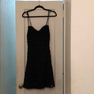 Betsey Johnson size 8 black lace strappy dress